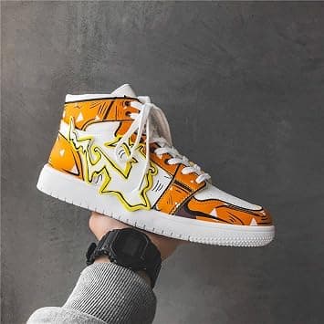 Anime Shoes Sneakers Men Vulcanized Shoes Fashion Hip Hop Sneakers For Men High Top Casual Shoes على Amazon.ae - متتبع الأسعار