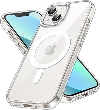 JETech Magnetic Case for iPhone 13 mini 5.4-Inch Compatible with MagSafe Wireless Charging, Shockproof Phone Bumper Cover, Anti-Scratch Clear Back (Clear) - Best Deal Finder