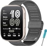 22MM Stainless Steel Strap Compatible with Amazfit Bip 6 Bracelet,Replacement Metal Strap for Amazfit Bip 6 Strap - Best Deal Finder