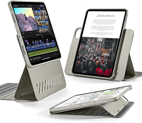 ESR for iPad Pro 11 Inch Case (2022/2021/2020/2018, 4th/3rd/2nd/1st Generation), Removable Magnetic Cover, Adjustable Portrait/Landscape Stand with Raised Display View, 9 Standing Angles, Titanium | Removable Magnetic Cover with Apple Pencil Charging & Storage, Adjustable Portrait/Landscape Stand, 9 Standing Angles on Amazon.ae - Price Tracker