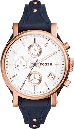 Fossil Original Boyfriend Women's Watch with Chronograph Display and Genuine Leather Cuff Band - Amazon.ae Price Tracker