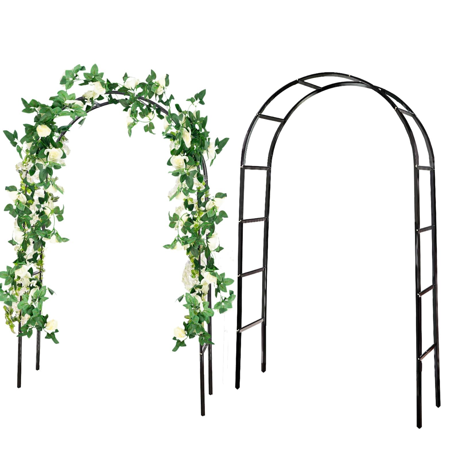LIWEGHT 7.9Ft Metal Garden Arch, Garden Trellis for Climbing Plants, Outdoor Wedding Garden Arch Bridal Party Decoration, Assemble Freely 2 Sizes, Black on Amazon.ae - Price Tracker