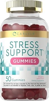 Carlyle - Stress Relief Gummies, 120 Count, with GABA and L Theanine, Non-GMO Supplement, Gluten Free, Lemon Strawberry Flavor on Amazon.ae - Price Tracker