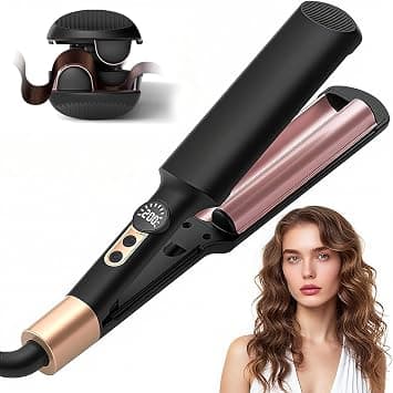 Waver Hair Tool, Crimping iron for hair, Wave curling iron waver tool mini curling iron travel size, with 5 Temps, Anti-scalding, 30M Auto-Off for Dating, Daily Black on Amazon.ae - Price Tracker