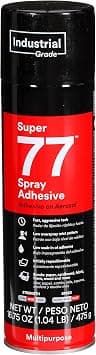 3M Super 77 Multipurpose Permanent Spray Adhesive Glue, Paper, Cardboard, Fabric, Plastic, Metal, Wood, Net Wt 16.75 oz, Black, 77-24, 16.5 oz Can - Best Deal Finder