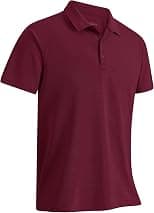 33,000ft Men's Polo Shirt Short Sleeve T-Shirt Golf Polo Moisture Wicking Polos Quick Drying Polos Outdoor Sports Athletic Tennis Performance Breathable T-Shirt for Golf Tennis Work - Best Deal Finder