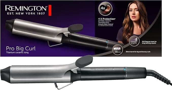 Remington Pro Big Curl CI 5538 Ceramic Curling Iron, Black, 1 Count (Pack of 1) on Amazon.ae - Price Tracker