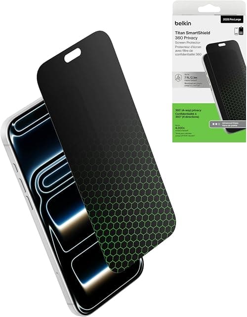 Belkin Titan 360 Privacy Screen Protector, iPhone 18 Pro Max / 17 Pro Max on Amazon - Best Deal Finder