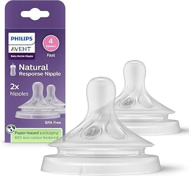 Avent Philips Silicone Vented Medium Flow Natural Response, 2 pack, Flow 4 - Best Deal Finder