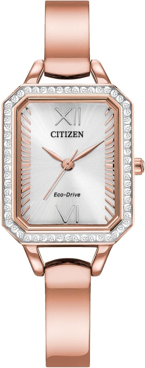Citizen Ladies' Silhouette Crystal Eco-Drive Bangle Watch, Rectanlge Case, 3-Hand, Stainless Steel on Amazon.ae - Price Tracker