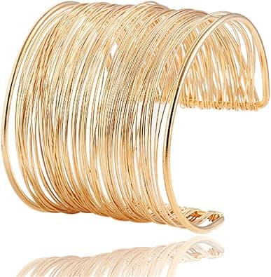 Shining Diva Fashion Non Precious Metal Gold Plated Stylish Kada Bangle Cuff Bracelet for Women (8133b, Gold), One Size on Amazon.ae - Price Tracker