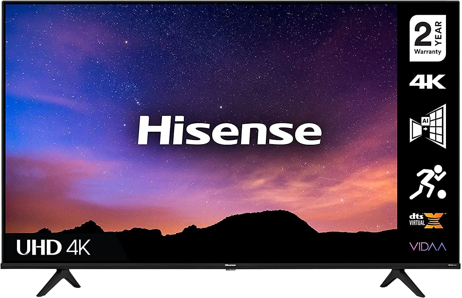Hisense 43 Inch TV 4K UHD Smart TV, With Dolby Vision HDR, DTS Virtual X, YouTube, Netflix, Freeview Play & Alexa Built-in, Bluetooth & WiFi Black Model 43A61GTUK -1 Year Full Warranty. on Amazon.ae - Price Tracker