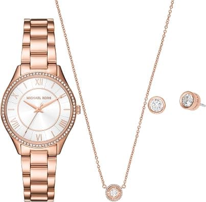 Michael Kors MK4850SET Lauryn Women's Rose Gold Stainless Steel Watch with Earrings and Necklace Gift Set on Amazon.ae - Price Tracker