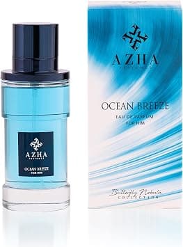 AZHA Perfumes Ocean Breeze Eau de Parfum Spray for Men – Long-Lasting Fresh Scent, 100ml على Amazon.ae - متتبع الأسعار