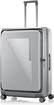 Samsonite Zipprix Suitcase Check-In Size 75 cm / 28 inch, 4 Spinner Wheels, Polycarbonate, Silver|TSA Lock|Expandable|Divider Pad - 10 Years International Warranty على Amazon.ae - متتبع الأسعار