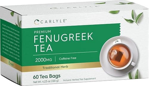 Carlyle Fenugreek Seed Tea | 60 Tea Bags | No Caffeine | Vegetarian, Non-GMO & Gluten Free Herbal Tea Supplement على Amazon.ae - متتبع الأسعار