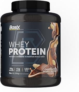 Basix - Muscle Whey Protein - Chocolate Peanut Butter - 5Lb Tubs - متتبع أسعار Amazon.sa