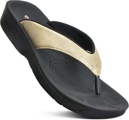 AEROTHOTIC Women's Orthotic Comfort Thong Style Flip Flops Sandals With Arch Support For Comfortable Walk on Amazon.ae - Price Tracker