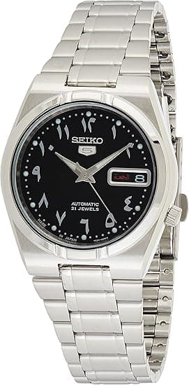 Seiko Men's Black Dial Stainless Steel Band Watch - Snk063J5, Silver Band, Analog Display, Snk063J5 on Amazon.ae - Price Tracker