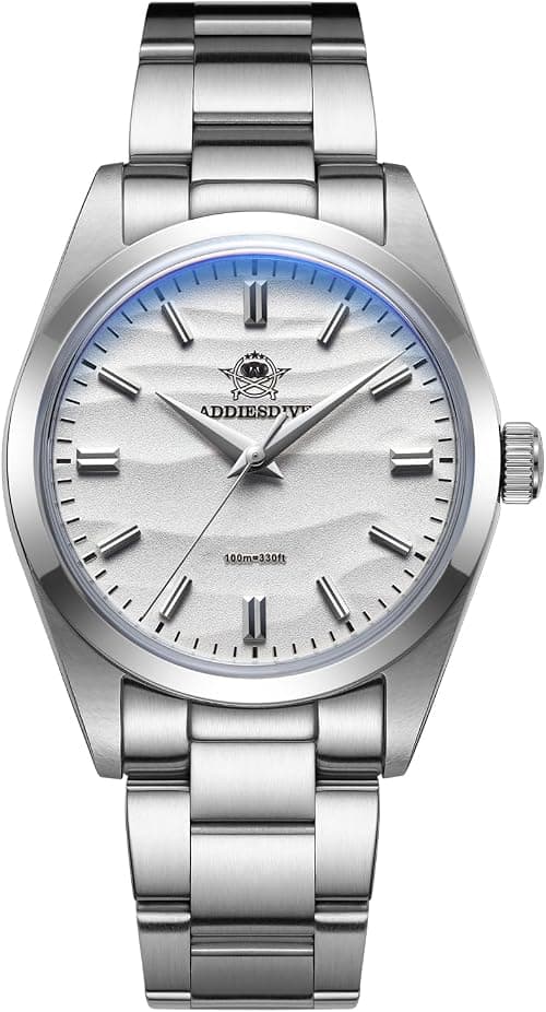 ADDIESDIVE Quartz Watch for Men 36 MM Analog VH31 Mech-Quartz Movement K1 Mineral Conves Crystal Waterproof 100 M AD2030 على Amazon.ae - متتبع الأسعار