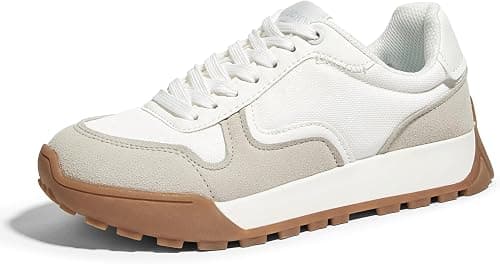 LUCKY STEP Women's Platform Canvas Sneaker Casual Lace-up Stylish Tennis Running Retro Classic Trainers Walking Fashion Sneakers on Amazon.ae - Price Tracker