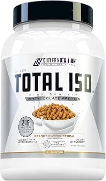 Cutler Nutrition Total ISO Whey Isolate Protein Powder: Best Tasting Whey Protein Shake Featuring 100% Whey Protein Isolate, Perfect Post Workout Protein Powder Mix, Peanut Butter Cereal, 2 Pounds on Amazon - Best Deal Finder