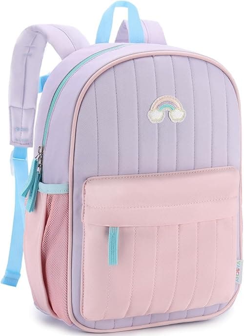 School Bag for Kid, Vaschy Lightweight Quilted Color-blocked Kids Backpack for Kindergarten Children Two Size على Amazon.ae - متتبع الأسعار