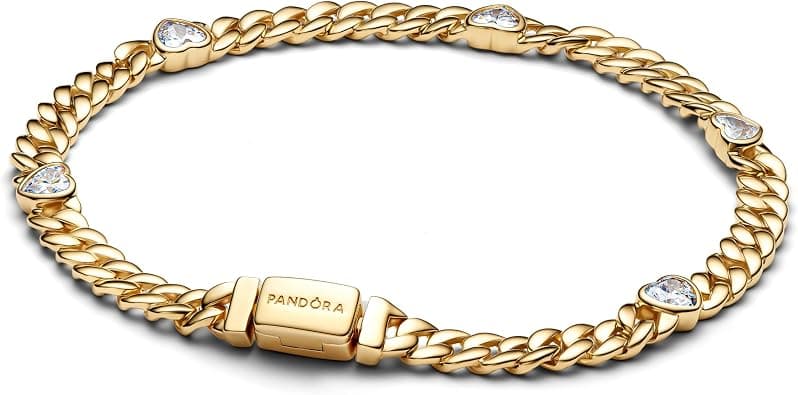 PANDORA Women's Bracelet Gold-Coloured Zirconia Heart 564226C01 - متتبع أسعار Amazon.sa