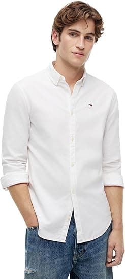 Tommy Jeans Men's TJM SLIM STRETCH OXFORD SHIRT Shirt on Amazon.ae - Price Tracker