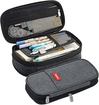 LHMTQVK Big Capacity Pencil Pen Case Office College School Large Storage High Capacity Bag Pouch Holder Box Organizer (A black) - Amazon.ae Price Tracker