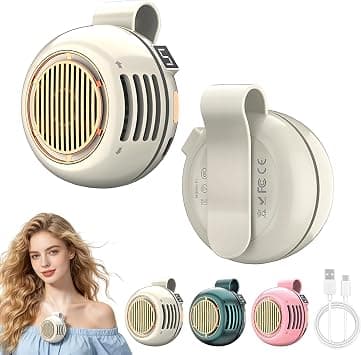 Bladeless Portable Fan for Outdoor and Travel, Mini USB Rechargeable Clip On Cooler with 360 Degree Rotation and 3 Speed Settings, Silent Personal Cooling Device for Clothes and Bags, White on Amazon.ae - Price Tracker