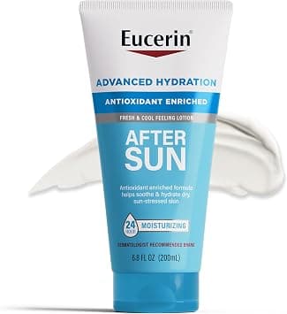 Eucerin Advanced Hydration After Sun Lotion for Face and Body, Enriched with Antioxidants, 24-Hour Hydration for Dry, Sun-Stressed Skin, 6.8 Fl Oz Tube on Amazon.ae - Price Tracker