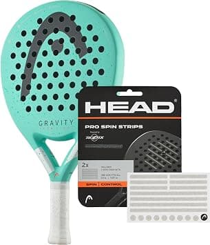Padel Bundle - Head Gravity Team Light 2024 & Rezztek Pro Spin Strips for Padel Rackets - Bundle for Maximum Spin and Optimal Control - Best Deal Finder