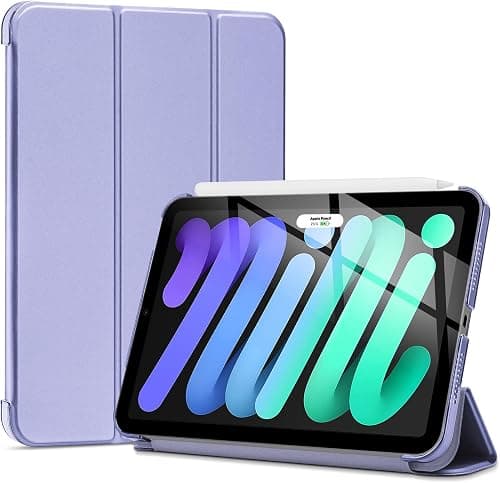ProCase Smart Case for iPad Mini 7 A17 Pro 2024/Mini 6 2021 8.3 Inch iPad Mini 7th/6th Gen Case, Hard Back Cover for iPad Mini 8.3" 7th Gen A2995/A2996/A2993/6th Gen A2567 A2568 A2569 -Lightpurple على Amazon.ae - متتبع الأسعار