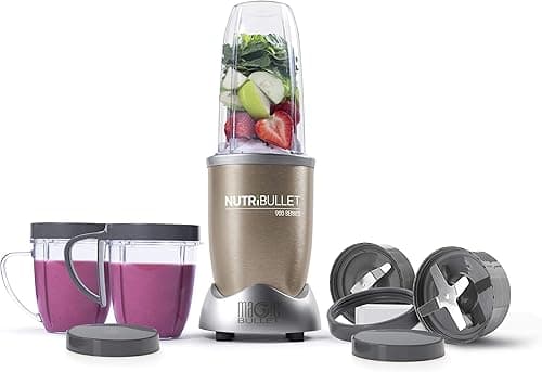 NutriBullet 900 Watts, 9 Piece Set, Multi-Function High Speed Blender, Mixer System with Nutrient Extractor, Smoothie Maker, Copper Gold , NB-201 , "1 year Warranty" on Amazon.ae - Price Tracker