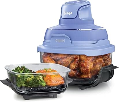Ninja | Air Fryer | Crispi 4-in-1 Portable Cooking System | 4QT & 6 Cup Glass Containers, Crisper Plates & Storage Lids Included | Microwave, Freezer & Dishwasher Safe | Frosted Lilac | FN101PR | Max crisp, bake, air fry, recrisp, 450F max, 4 Qt and 6 Cup containers, PFAS-free glass on Amazon.ae - Price Tracker