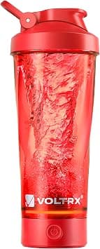 VOLTRX VortexBoost Electric Shaker Bottle, USB C Rechargeable Protein Shake Mixer, Shaker Cups for Protein Shakes and Meal Replacement Shakes, BPA-Free, Made with Tritan,Red - Best Deal Finder
