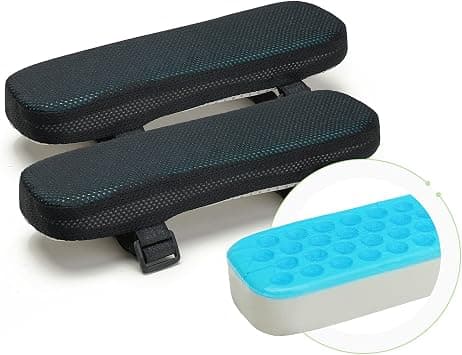 LargeLeaf Chair Armrest Cooling Gel Cushions Elbow Pillow Pressure Relief Office Chair Armrest Gaming Chair with Memory Foam على Amazon.ae - متتبع الأسعار