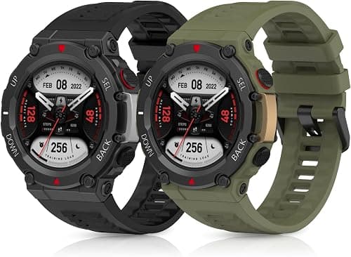 2 Pieces Strap Compatible with Amazfit T-Rex 2, Waterproof and Breathable Soft Silicone Replacement Sports Bracelet for Amazfit T-Rex 2. on Amazon.ae - Price Tracker