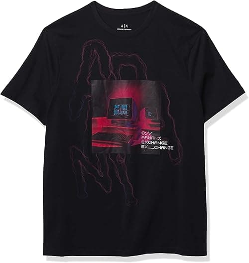 Armani Exchange Men's Logo Crew Neck Short Sleeve Jersey T-shirt T-Shirt (pack of 1) on Amazon.ae - Price Tracker