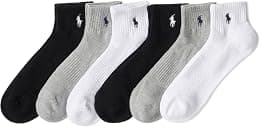 Polo Ralph Lauren 6-Pack P67 Logo Quarter Socks - Best Deal Finder