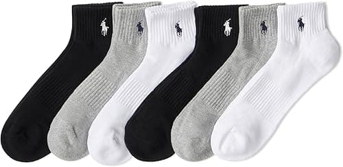 Polo Ralph Lauren 6-Pack P67 Logo Quarter Socks on Amazon.ae - Price Tracker