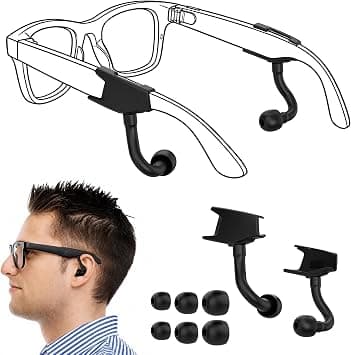 HiBloks Voice Privacy Ear Tips for Ray-Ban Meta Wayfarer/Skyler/Headliner Gen 2, Ray-Ban Display, Ray-Ban Meta Blayzer/Scriber, Increase Volume, Ai Glasses Audio Enhancer Accessorie, No Sound Leakage on Amazon.ae - Price Tracker