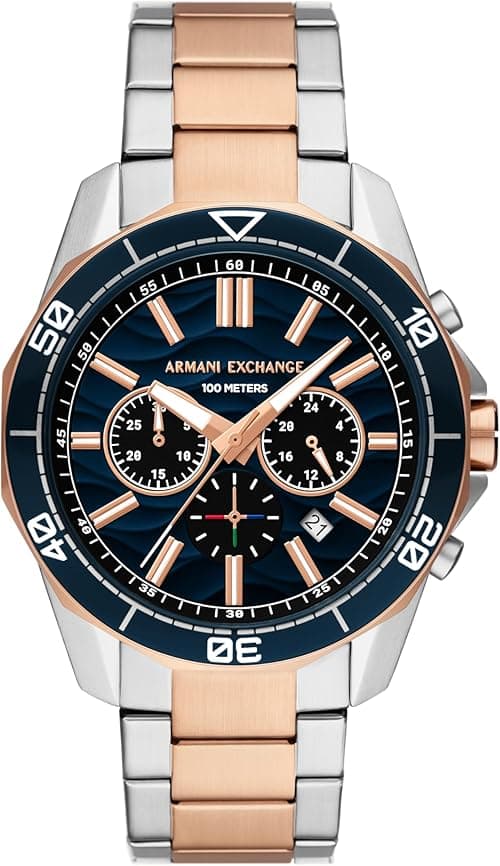 Armani Exchange Men's Stainless Steel Chronograph Watch on Amazon.ae - Price Tracker