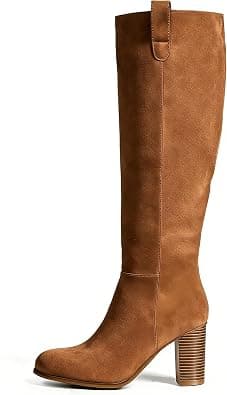 Vipost Suede Knee High Boots for Women, Round Toe Chunky Heel Fall Boot - Best Deal Finder