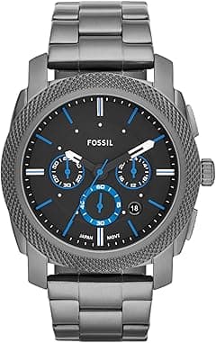 Fossil Machine Men's Watch with Stainless Steel or Leather Band, Chronograph or Analog Watch Display - Amazon.ae Price Tracker
