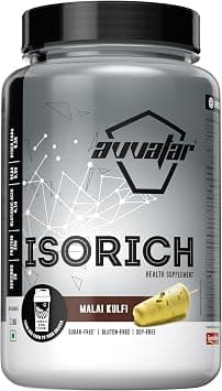 AVVATAR ISORICH WHEY PROTEIN | 1Kg | Malai Kulfi Flavour | 29g Protein | 29 Servings | Isolate on Amazon.ae - Price Tracker