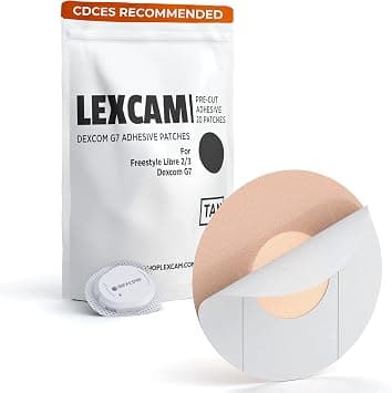 Lexcam Dexcom G7 Adhesive Patches, Libre 2, 3, Pack of 20, Waterproof CGM Covers, Color Tan, Sensor is NOT Included on Amazon.ae - Price Tracker