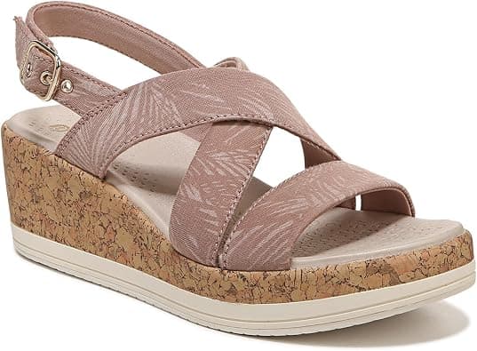 BZees Women's Radiant Cork Wedge Strappy Sandal - Best Deal Finder