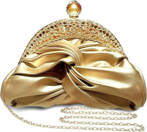 Elegant Women’s Evening Clutch Purse, Pearl & Crystal Beaded Design, Soft Leather Wedding Bag, Luxury Bridal Clutch Handbag for Formal Events, Party, Bridesmaids, Gold on Amazon.ae - Price Tracker